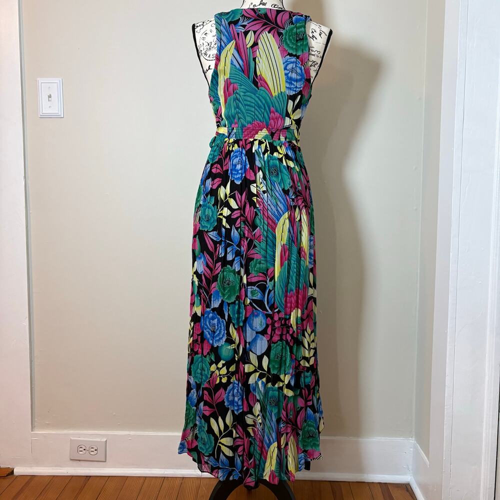Maeve Anthropologie Boardwalk Maxi Dress 4P Floral Tropical Vacation Resort - Picture 2 of 13
